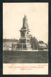 Early Undivided Postcard by Muir & Moodie of Queen's Statue Victoria Square Christchurch. - 248537 - Postcard