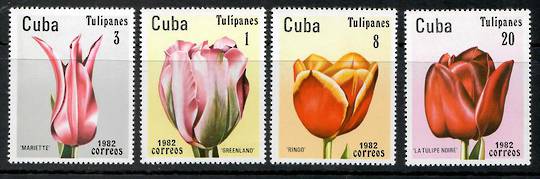 CUBA 1982 Tulips. Set of 6. - 24908 - UHM
