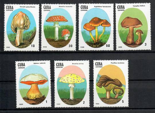 CUBA 1968 Mushrooms. Set of 7. - 24912 - UHM