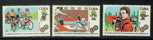 CUBA 1989 Pan American Games. First series. Set of 10. - 24916 - UHM