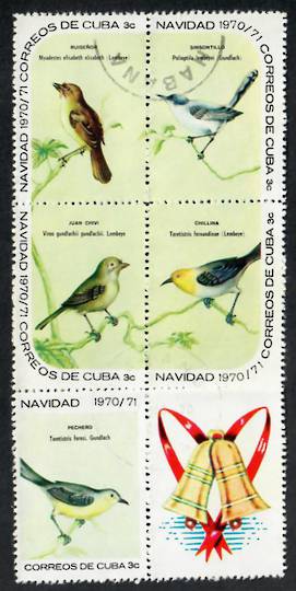 CUBA 1970 Christmas. Birds. Set of 8 in blocks of 4. - 24920 - FU
