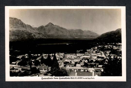 Real Photograph by A B Hurst & Son of Queenstown from Queenstown Hill. - 249409 - Postcard