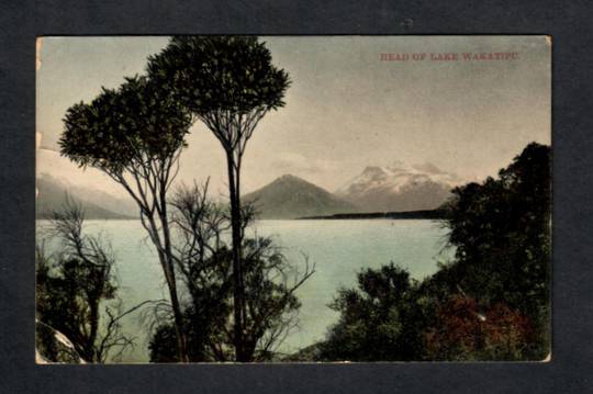 Coloured Postcard of Head of Lake Wakatipu. - 249422 - Postcard