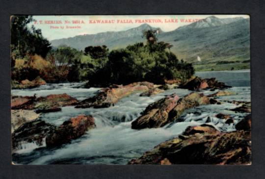 Coloured Postcard of Kawarau Falls Frankton Lake Wakatipu. - 249423 - Postcard