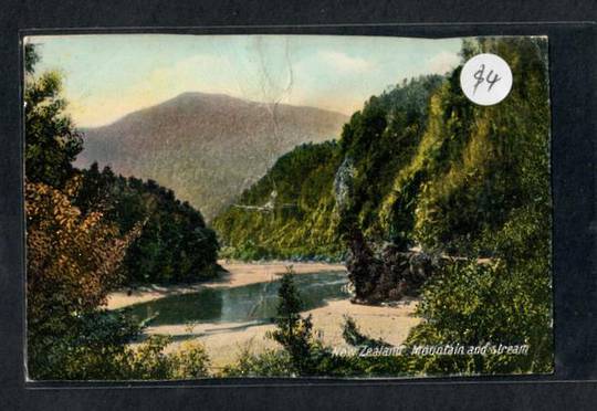 New Zealand Mountain and Stream. Coloured Postcard. - 249756 - Postcard