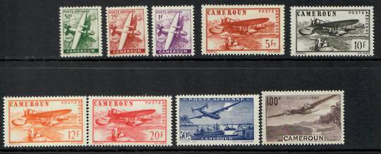 FRENCH CAMEROUN 1943 Air. Set of 9. - 25320 - LHM