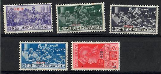 RODI 1930 Ferruci issue overprinted. Set of 5. - 25476 - Mint