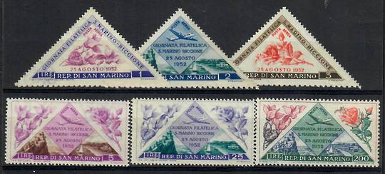 SAN MARINO 1952 International Stamp Exhibition. Set of 6. - 25486 - LHM
