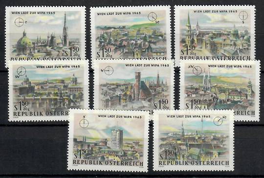 AUSTRIA 1964 WIPA International Stamp Exhibition. First series.  Set of 8. - 25533 - UHM