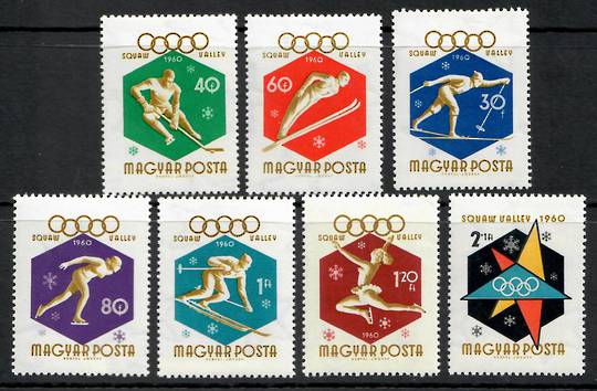 HUNGARY 1960 Winter Olympics. Set of 7. - 25537 - UHM