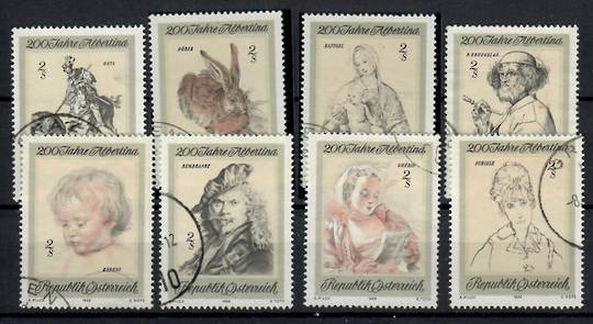 AUSTRIA 1969 Bicentenary of the Albertina Art Collection. Set of 8. - 25538 - VFU