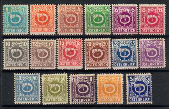 AUSTRIA British French and American Zones. Set of 17. - 25540 - UHM