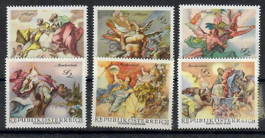 AUSTRIA 1968 Baroque Frescoes. Set of 6. - 25545 - UHM