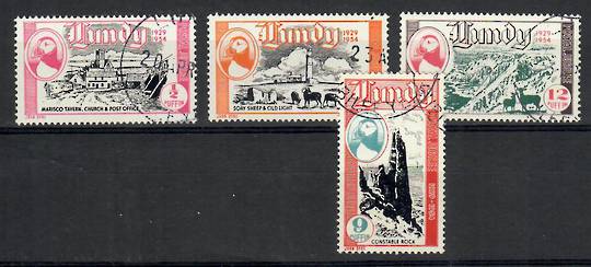 LUNDY 1954 Postal Jubilee. Four postal values. - 25651 - VFU