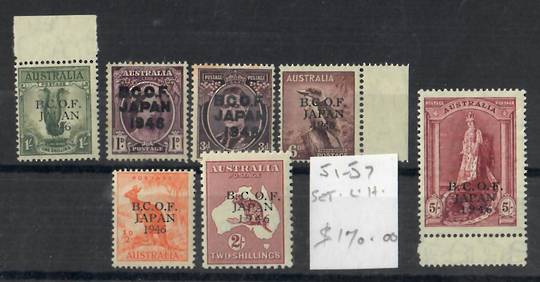 BRITISH COMMONWEALTH OCCUPATION of JAPAN 1946 Definitives. Set of 7. - 25805 - LHM