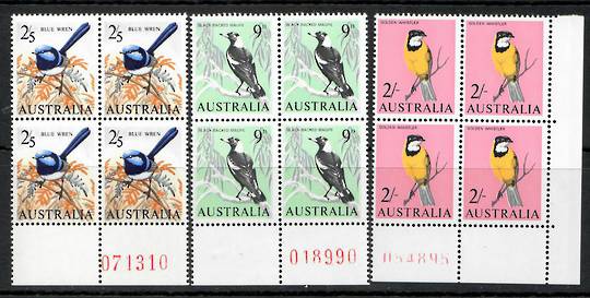 AUSTRALIA 1964 Definitives. Set of 7 in blocks of 4. - 25810 - UHM