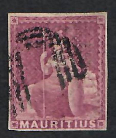 MAURITIUS 1859 9d dull Magenta. Four margin copy. A sound clean example. - 26063 - FU