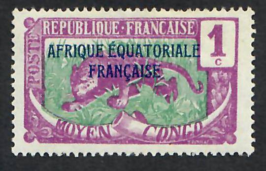 UBANGUI-SHARI 1924 Rare setting with missing country overprint. Type 4 well centred - 26067 - LHM