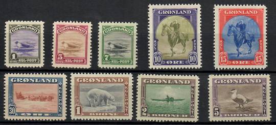 GREENLAND 1945 Definitives. Set of 9. - 26071 - LHM