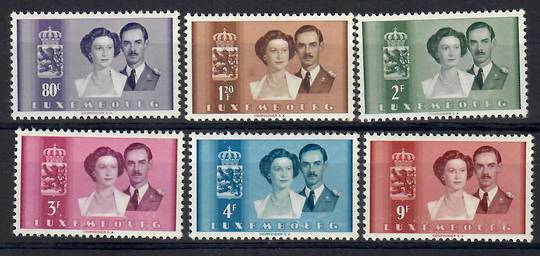 LUXEMBOURG 1953 Royal Wedding. Set of 6. - 26229 - UHM