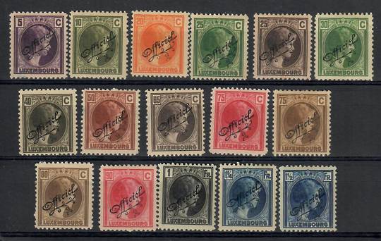 LUXEMBOURG 1926 Official. Set of 16. - 26236 - Mint