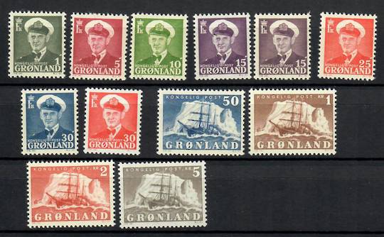 GREENLAND 1950 Definitives. Set of 12 including both 15o. - 28204 - UHM