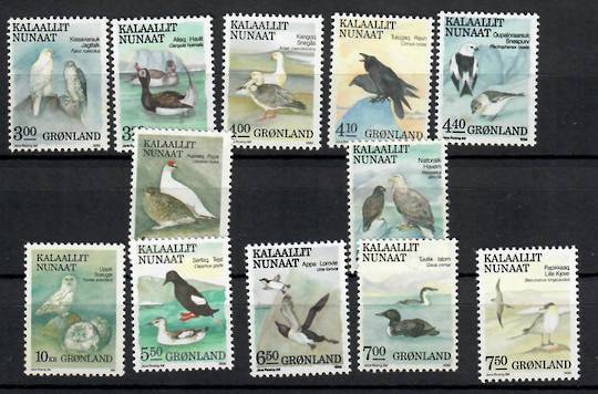 GREENLAND 1987 Birds. Set of 12. - 28224 - UHM