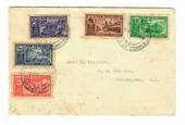 NEW ZEALAND 1936 Chamber of Commerce first day cover. Rusted. Only of value as a used set. First day cover has a CatVal of $NZ 4