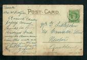 NEW ZEALAND Postmark Auckland PAERATA. A Class cancel on postcard 1913. Full striake but light. The postcard is tired but not to