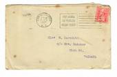 NEW ZEALAND 1927 Geo 5th Field Marshall 1d Red on cover. CP K15b. Slogan Postmark Christchurch 21/2/27.  CP has March as the dat