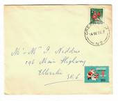 NEW ZEALAND 1960 Cover with J class cancel GREENLANE postmarked 14/12/1960 at Greetings Card rate (2d) with 1960 TB seal. - 3008