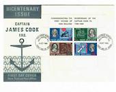 NEW ZEALAND 1969 Bicentenary of the Voyage of Captain James Cook. Miniature sheet on first day cover. - 30100 - FDC