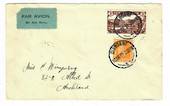 NEW ZEALAND 1931 Flight cover from Gisborne to Auckland 10/12/31. Backstamped Auckland 10/12/31. Period airmail sticker and 3d C