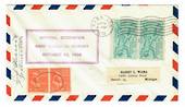 USA 1958 Cover with cachet for the Official Dedication of the Gary Municipal Airport. Signed.