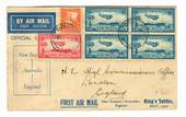 NEW ZEALAND 1935 Jubilee Air Mail. First Air Mail New Zealand-Australia-England. Postmarked GISBORNE 14/5/35. Addressed to the N