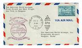 USA 1952 Pan American World Airways First Direct Airmail Flight New York to Rangoon.