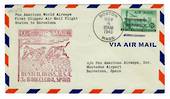 USA 1948 Pan American Airways First Clipper Flight Cover from Boston to Barcelona Spain. Purple Cachet.