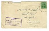 AUSTRALIA 1940 Letter to Tasmania. Censor cachet 3067. Untidy. - 30201 - PostalHist