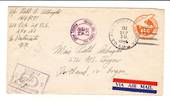 USA 1944 Censored air letter to Oregon. US Army Postal Service.