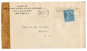 USA 1943 Letter to New Zealand. Opened by censor but no censor marks. Unusual.