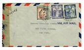 BRITISH GUIANA 1943 Airmail Letter to New York. Reseal Label "Examined by 6922". - 30218 - PostalHist