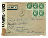 FRANCE 1940 Letter to New York. Reseal Label "Opened by Examiner 6063". - 30219 - PostalHist