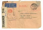 SWITZERLAND 1941 Letter with commercial frank to New York. Via clipper. Reseal Label "Opened by examiner 514". - 30222 - PostalH