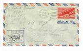 USA 1944 Airmail Letter to Oregon. US Army Postal Service. Censor mark.