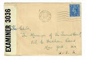 GREAT BRITAIN 1943 Censored cover to USA. Opened by Examiner 3036. Postmark MANCHESTER 12/1/43. - 30229 - PostalHist