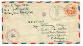 USA 1944 Airmail Letter to Australia. Postmark US Navy. Passed by Naval Censor.