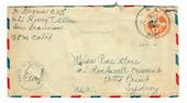 USA 1943 Airmail Letter from USS Henry T Allen. Postmark US Navy. Passed by Naval Censor.