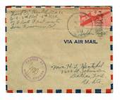 USA 1943 Airmail Letter. Postmark US Navy. Passed by Naval Censor.
