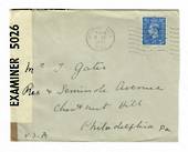 GREAT BRITAIN 1942 War Cover to the USA. Censored by Examiner 5026. - 30284 - War