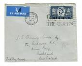 GREAT BRITAIN 1953 Airmail Cover to New Zealand with Coronaton 1/6 and Coronation Slogan Cancel. - 30304 - PostalHist